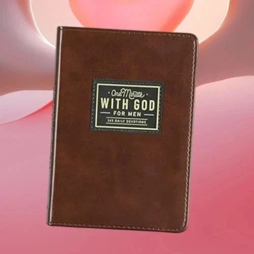 One Minute with God for Men 365 Devotions, Brown Faux Leather Flexcove Books
